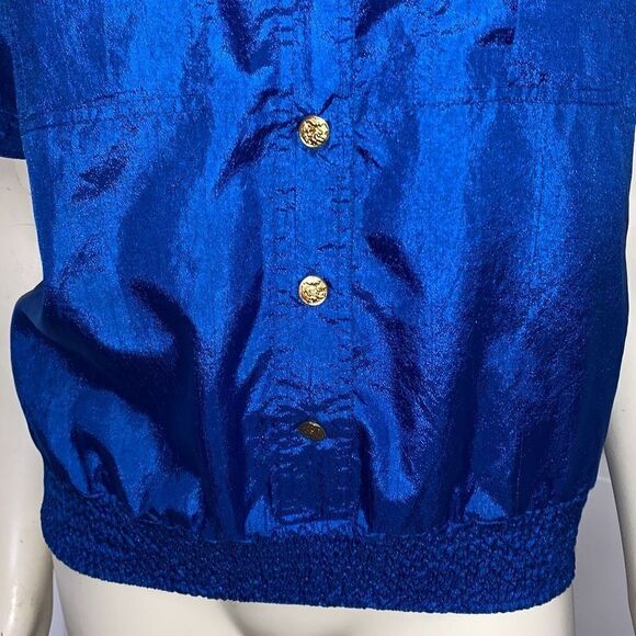Vintage 80s Worthington Essentials Blouse with Shoulder Pads / Size 14M - Picture 4 of 11
